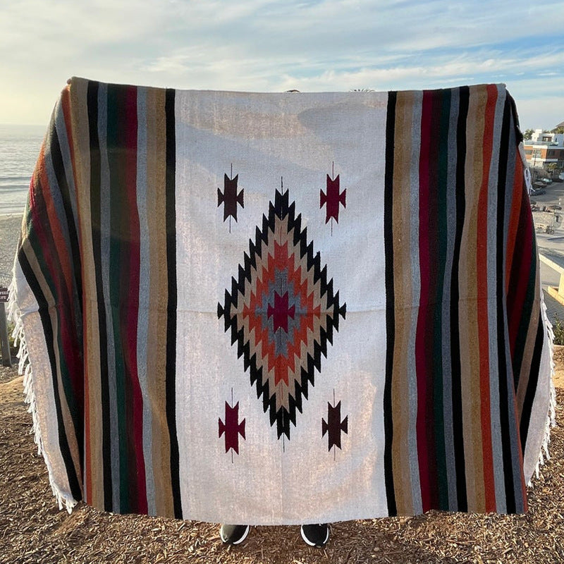 Multicolor organic cotton yoga blankets