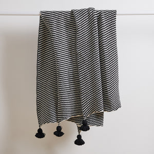 Multicolor woven throw blanket