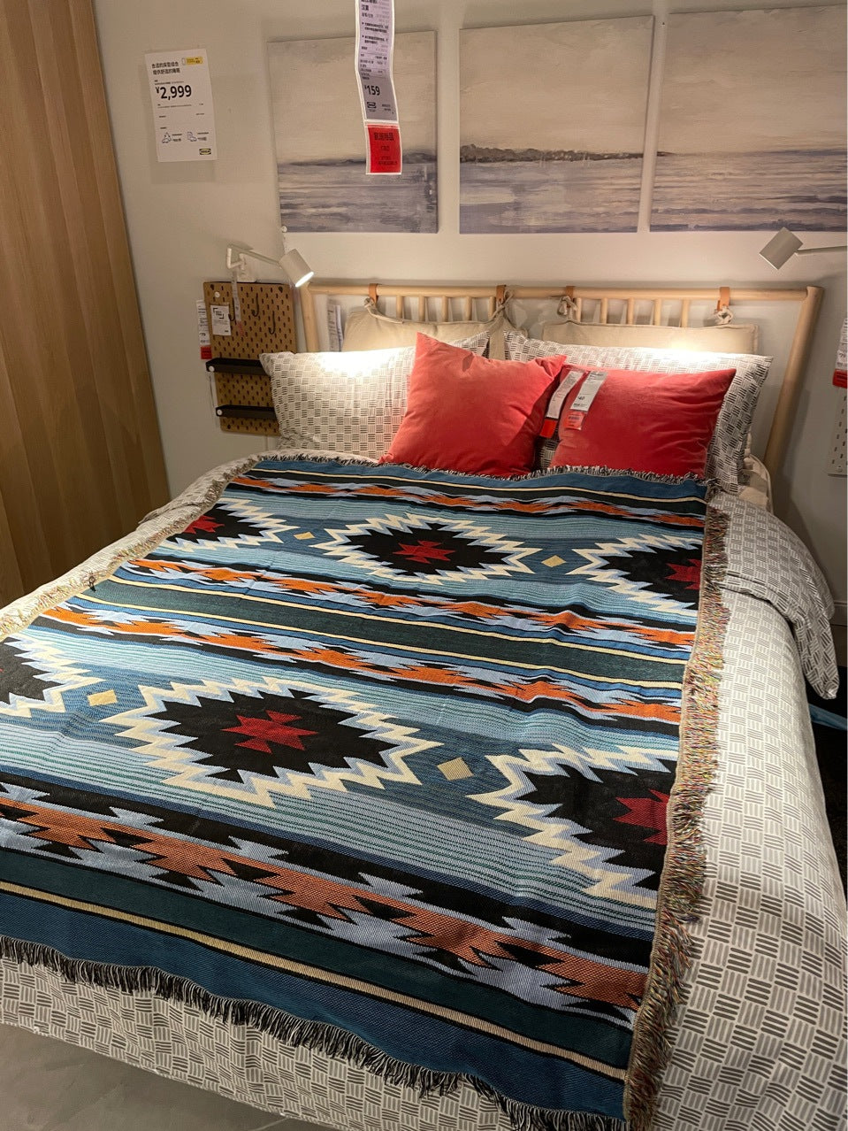 Bohemian Knitted Blankets Brunei Single Bed blanket Size 220×160