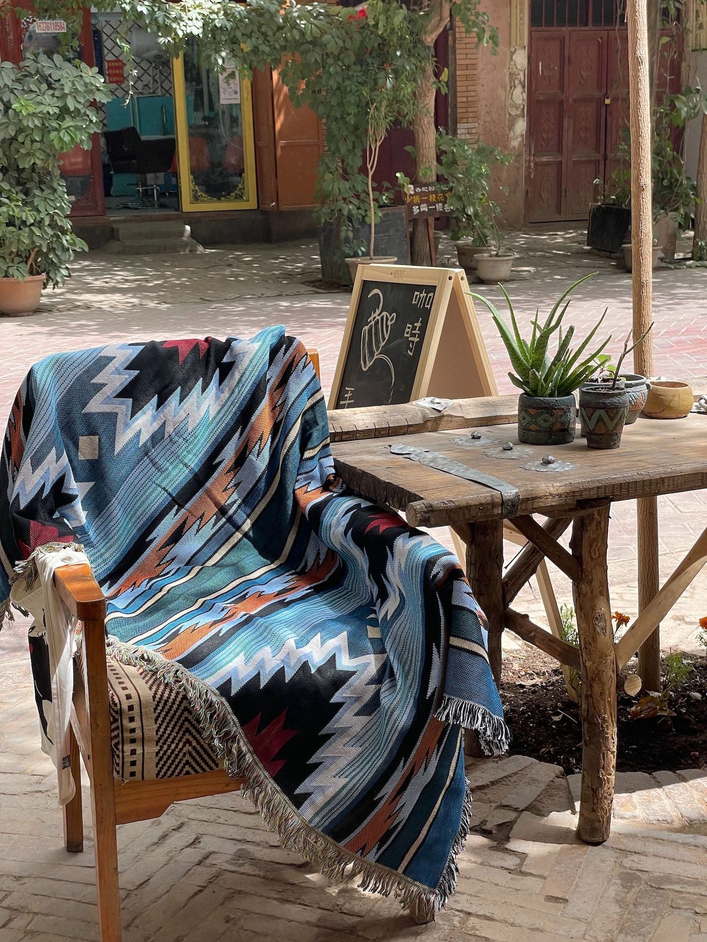 Bohemian Knitted Blankets Brunei Single Bed blanket Size 220×160