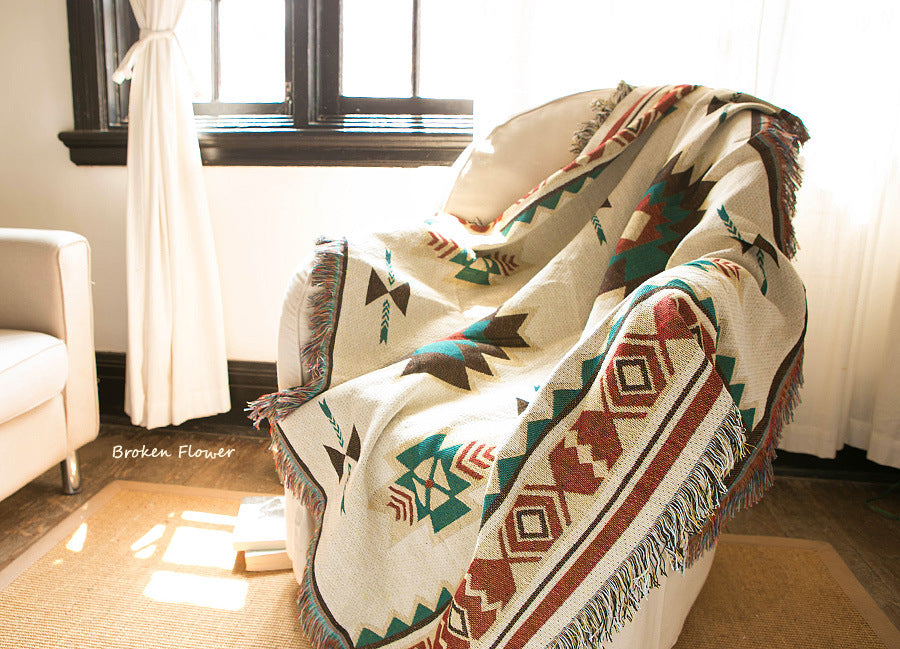 (Big Sale) Bohemia Cotton Blanket Throw Sucre Blankets