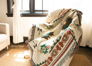(Big Sale) Bohemia Cotton Blanket Throw Sucre Blankets