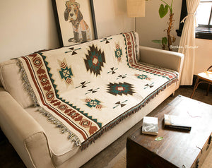 (Big Sale) Bohemia Cotton Blanket Throw Sucre Blankets