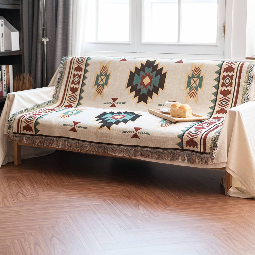 (Big Sale) Bohemia Cotton Blanket Throw Sucre Blankets