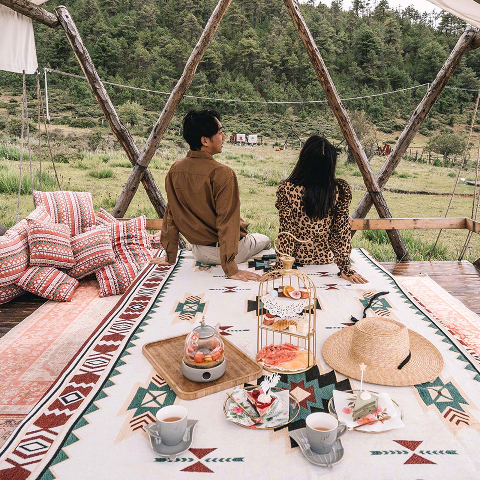 (Big Sale) Bohemia Cotton Blanket Throw Sucre Blankets