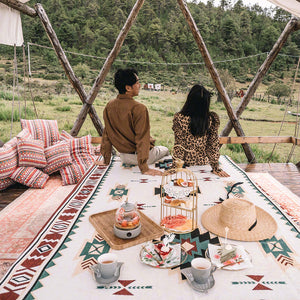 (Big Sale) Bohemia Cotton Blanket Throw Sucre Blankets