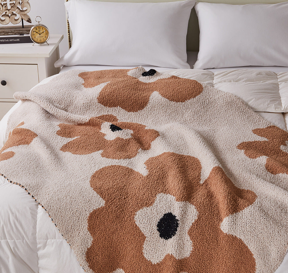 Cotton Beige Floral Blankets & Throws