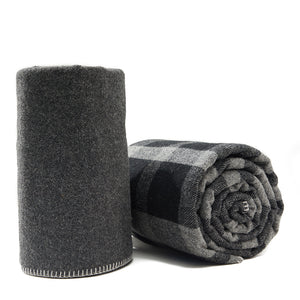100% Pure Australian Wool Throws Ausgolden Large Plaid Wool Blankets