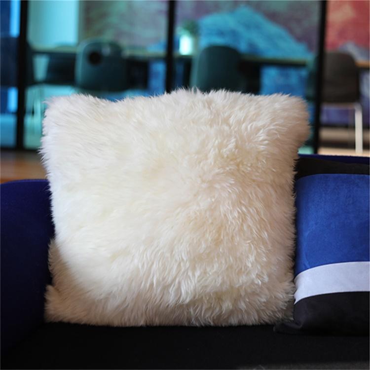 sheepskin throw pillow