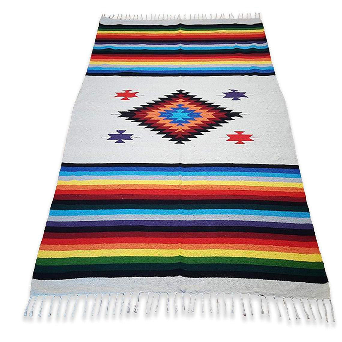 Multicolor organic cotton yoga blankets,yoga blankets - Woolhome