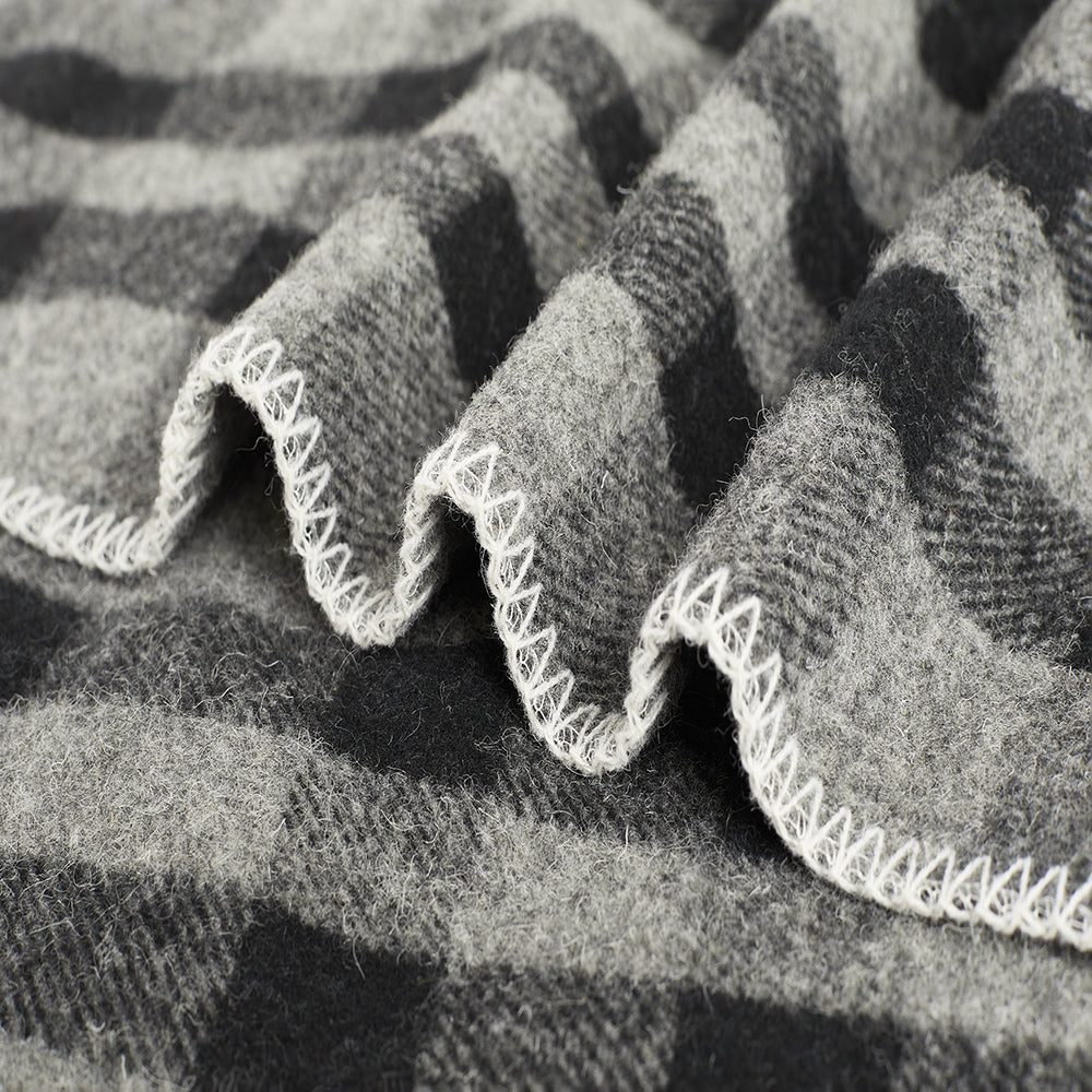 100% Australian Wool Throws Ausgolden Large Gray Wool Blankets - Woolhome