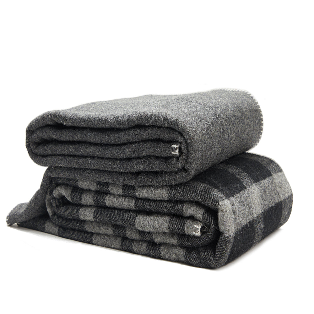 100% Australian Wool Throws Ausgolden Large Gray Wool Blankets - Woolhome