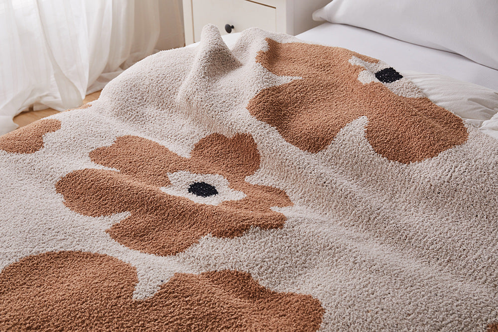 Cotton Beige Floral Blankets & Throws